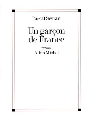 cover image of Un garçon de France